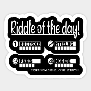 Riddle Ambiguous Saying Black Humor Provocative Sticker